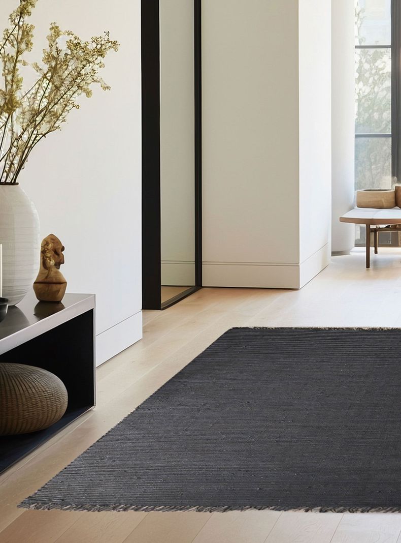 Alfombra Yute Bombay 240x340 cm Negro-2