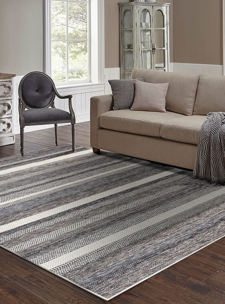 Alfombra Natural D1 160x230 cm Gris-2