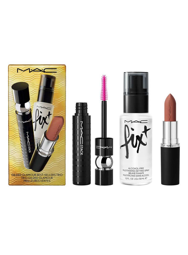 Set de Maquillaje Gilded Glamour Best-Sellers Trio Fix+ 30ml + M·A·Cximal Silky Matte 3.5g + MAC Stack Mascara 12ml-2