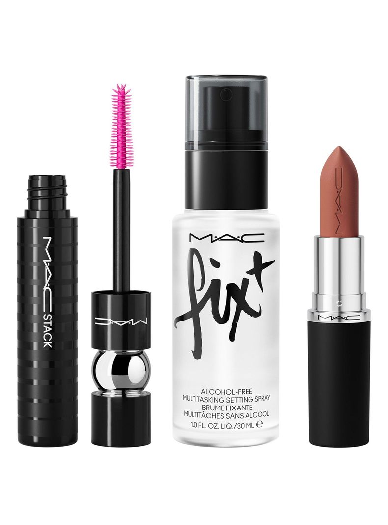 Set de Maquillaje Gilded Glamour Best-Sellers Trio Fix+ 30ml + M·A·Cximal Silky Matte 3.5g + MAC Stack Mascara 12ml-0