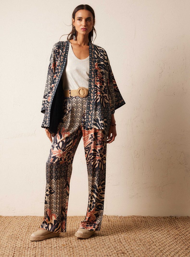 Blusa Tipo Kimono Estampado-4