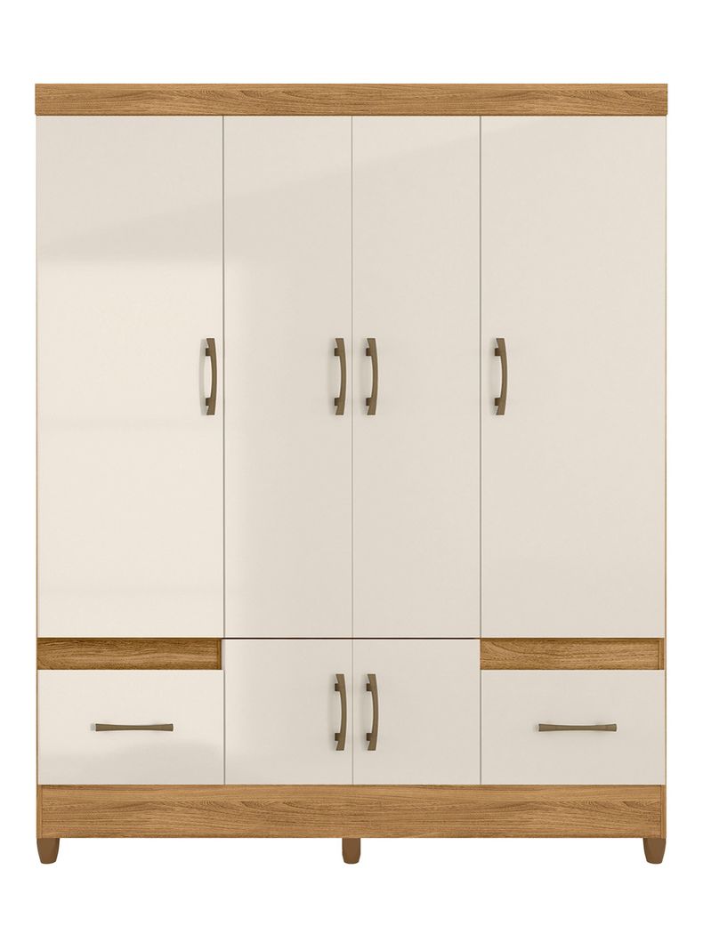 Clóset Ms912 6 Puertas 2 Cajones Freijo Off White-0
