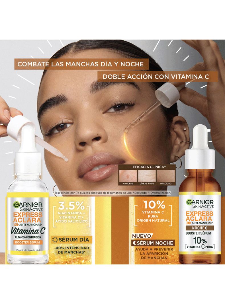 Pack Sérum Día Express Aclara Anti-manchas 30ml + Sérum Noche Express Aclara Anti-manchas 30ml-1