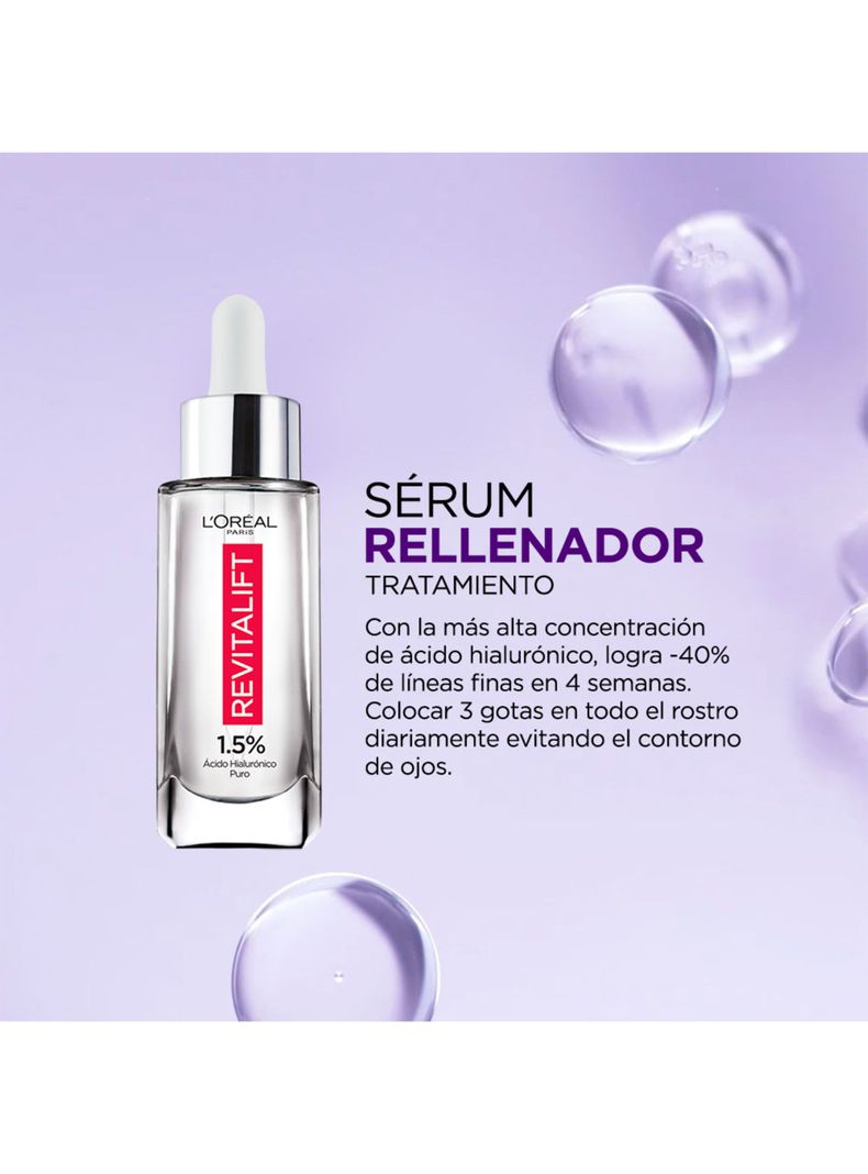 Rutina Revitalift Anti-edad: Sérum Rostro Ácido Hialurónico + Retinol de L'Oréal Paris-2