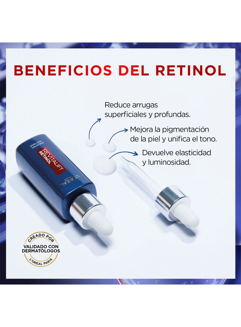 Rutina Revitalift Anti-edad: Sérum Rostro Ácido Hialurónico + Retinol de L'Oréal Paris-5