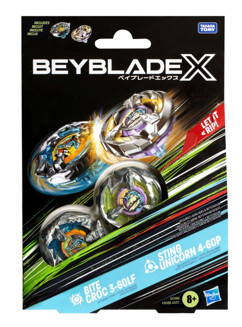 Trompo X Bite Croc 3-60LF y Sting Unicorn 4-60P Beyblade | Paris.cl
