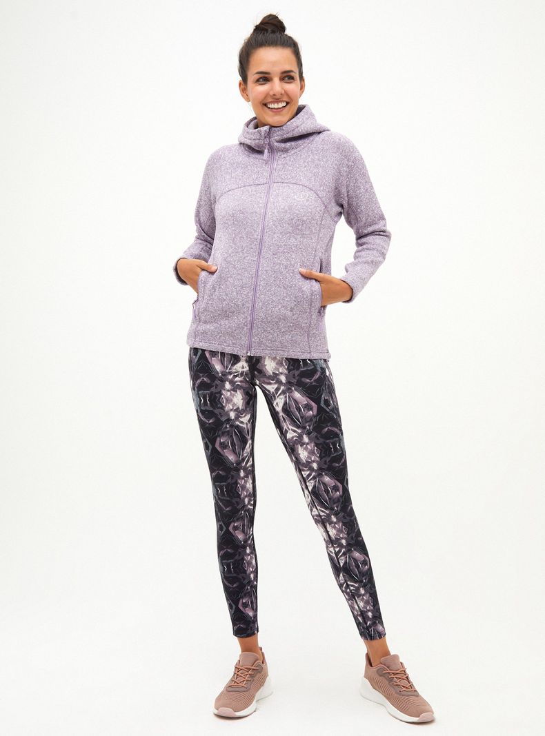 Polerón Spalding Tejido Zipper Cuello Subido Mujer-3
