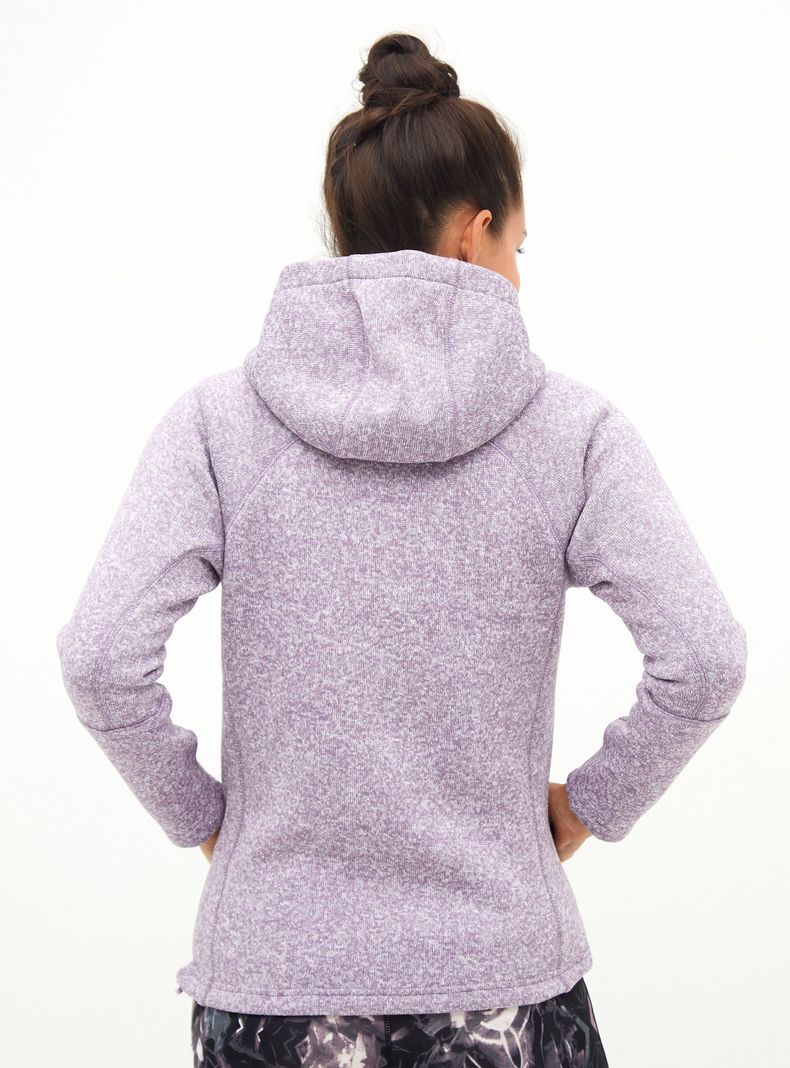 Polerón Spalding Tejido Zipper Cuello Subido Mujer-1