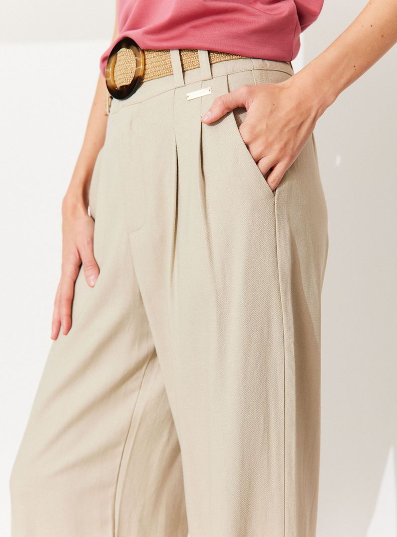 Pantalón Palazzo con Cinturón-2