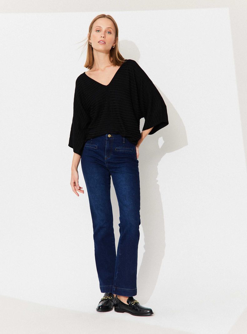 Sweater Ancho con Manga Fluida-4