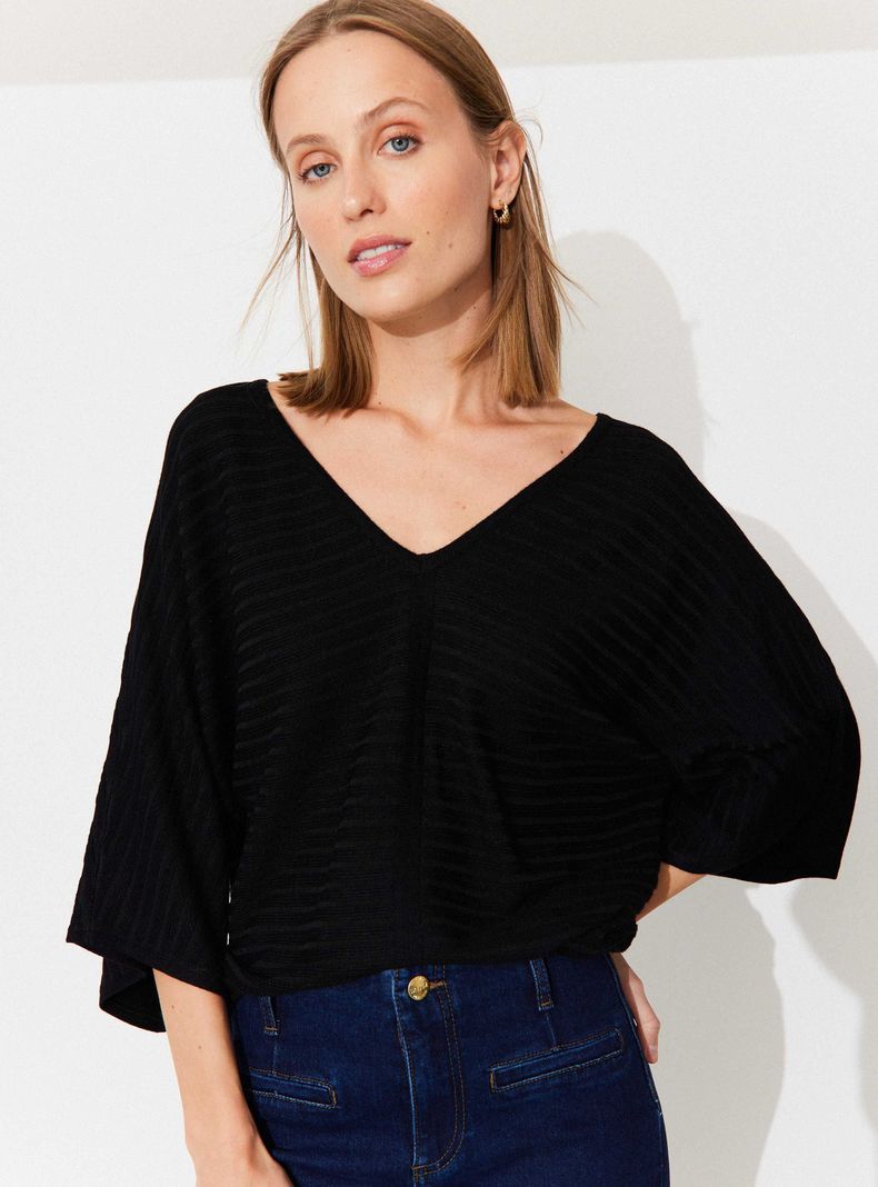 Sweater Ancho con Manga Fluida-2