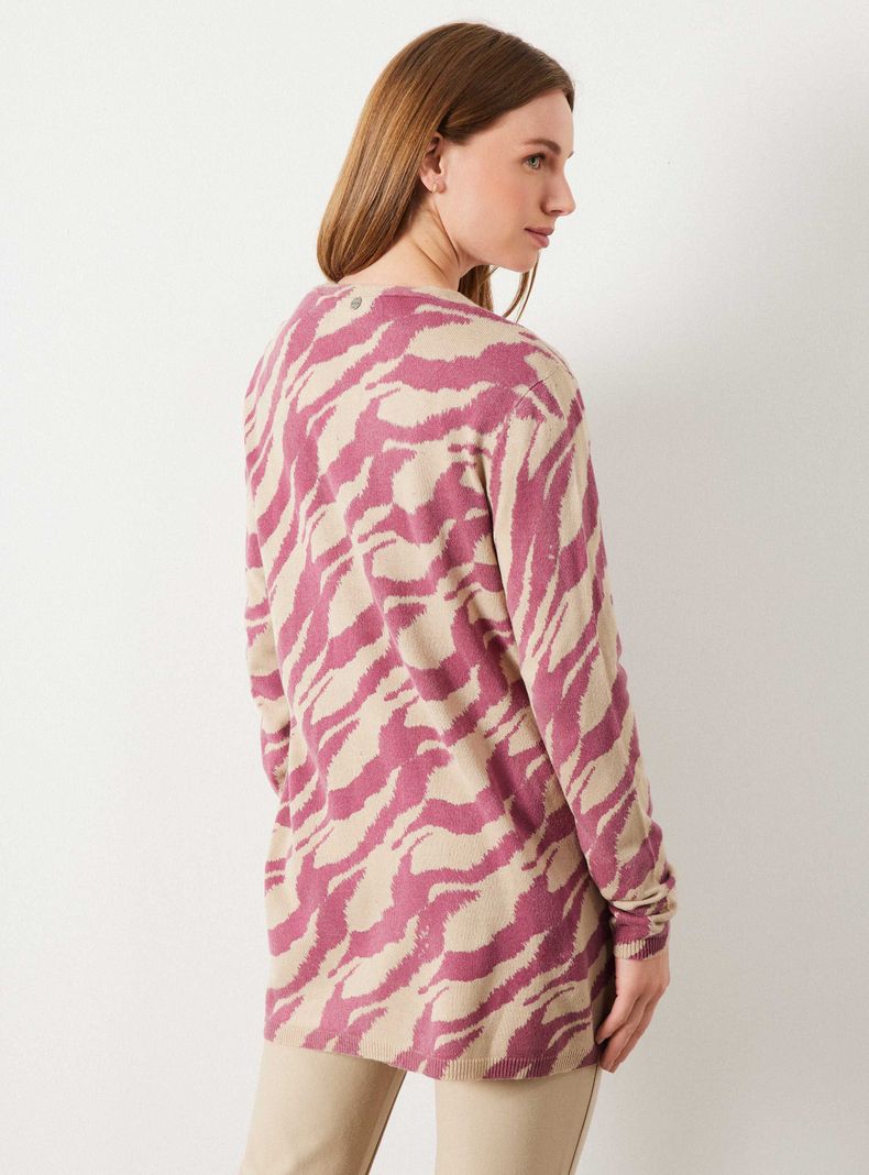 Chaleco Estampado Relaxed Fit Largo-1