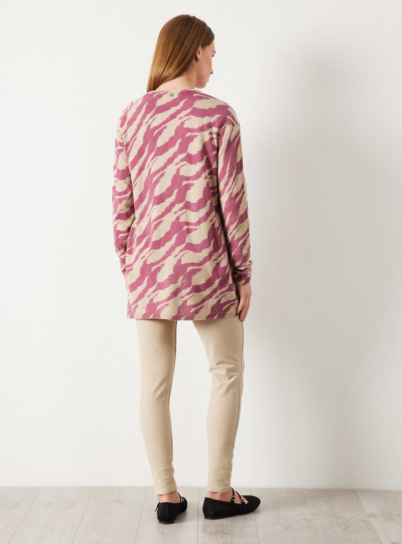 Chaleco Estampado Relaxed Fit Largo-5