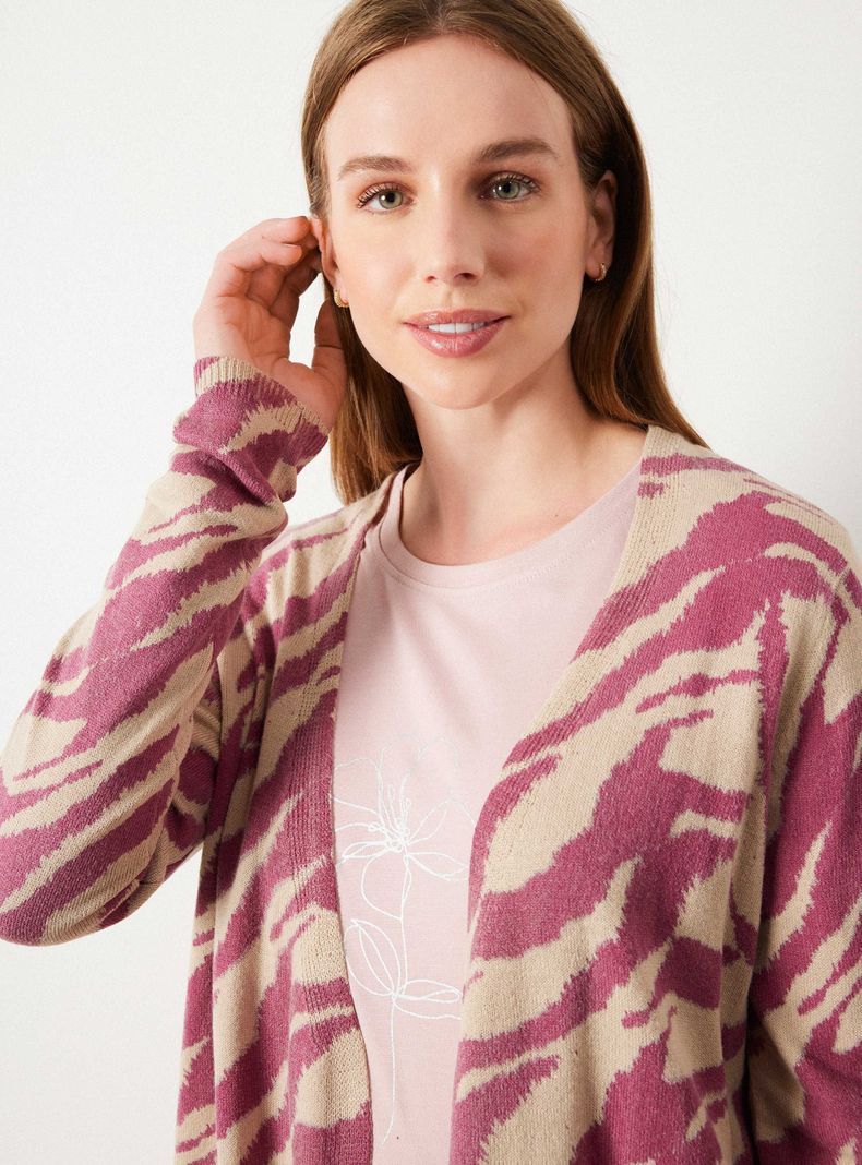 Chaleco Estampado Relaxed Fit Largo-2