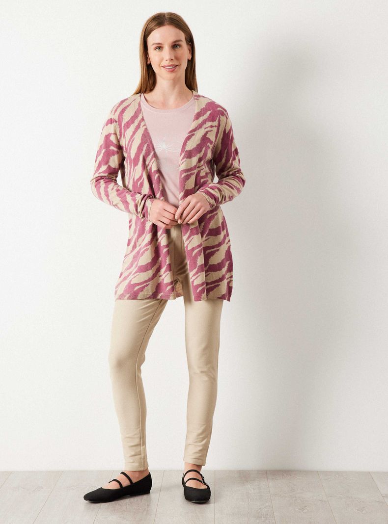 Chaleco Estampado Relaxed Fit Largo-4