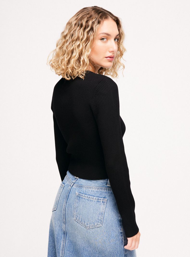 Sweater Crop Cuello Redondo-1