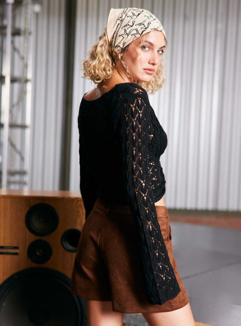 Sweater Calado Manga Flare-1