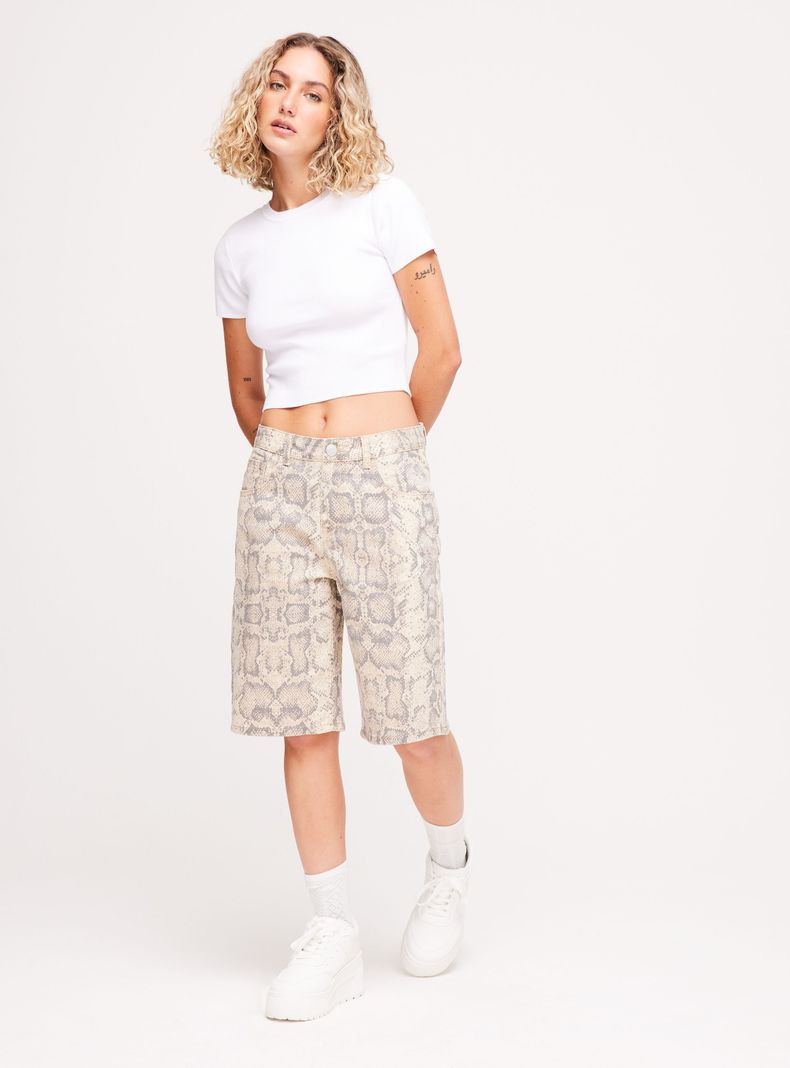 Short Estampado Print Tiro Medio-4