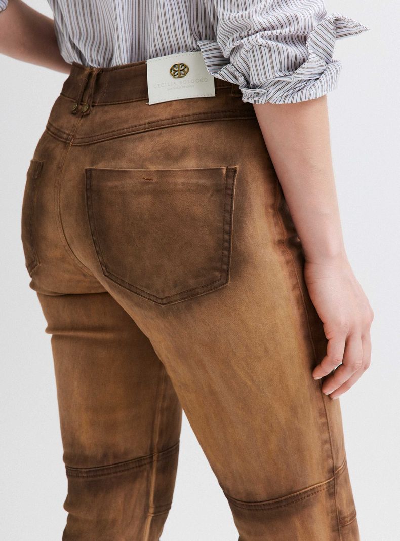 Jeans Skinny Bota con Ojetillos y Cordel-3