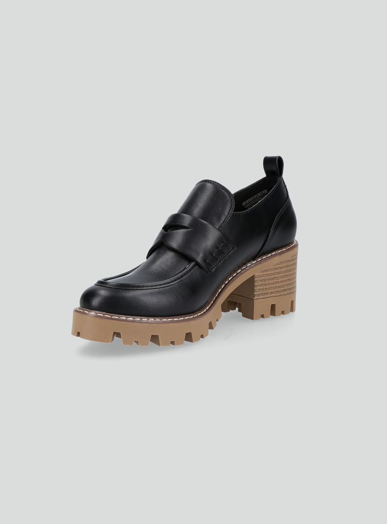 Mocasín Detalle de Máscara con Taco Recto Mujer-2