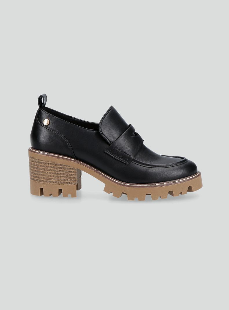 Mocasín Detalle de Máscara con Taco Recto Mujer-1