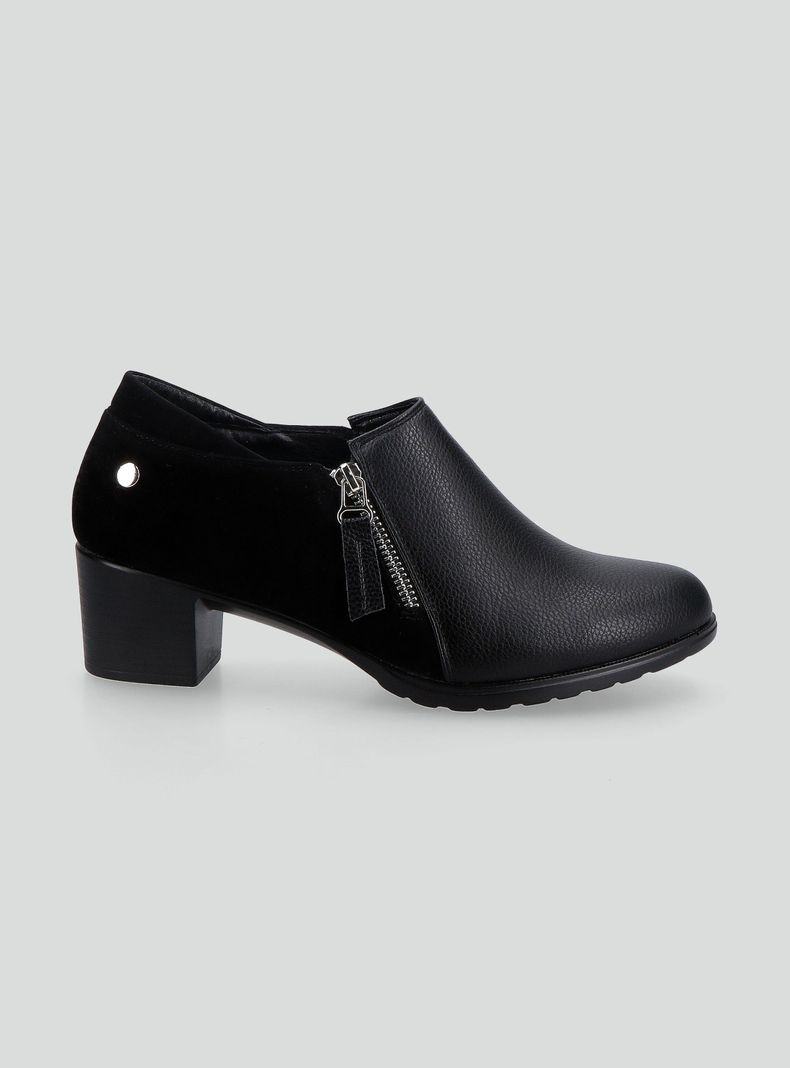 Zapato Casual con Taco y Cierre Lateral Mujer-1