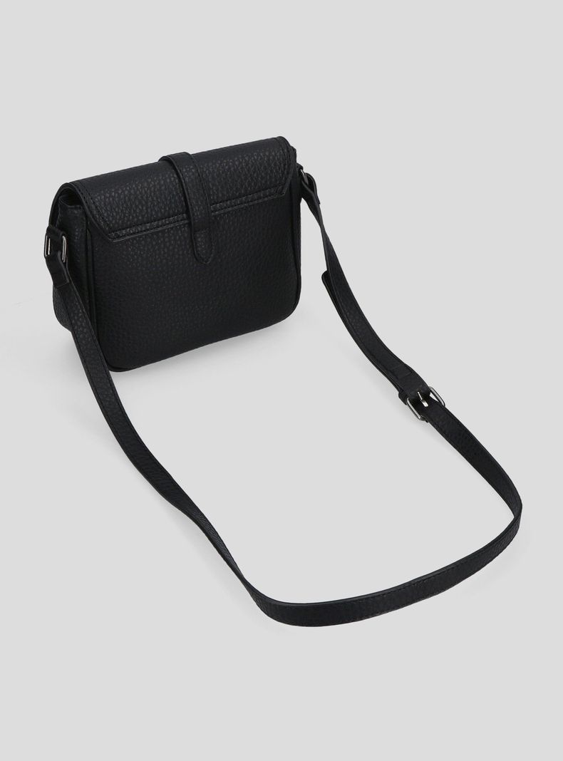 Cartera Crossbody Efecto Cuero con Hebillas-4
