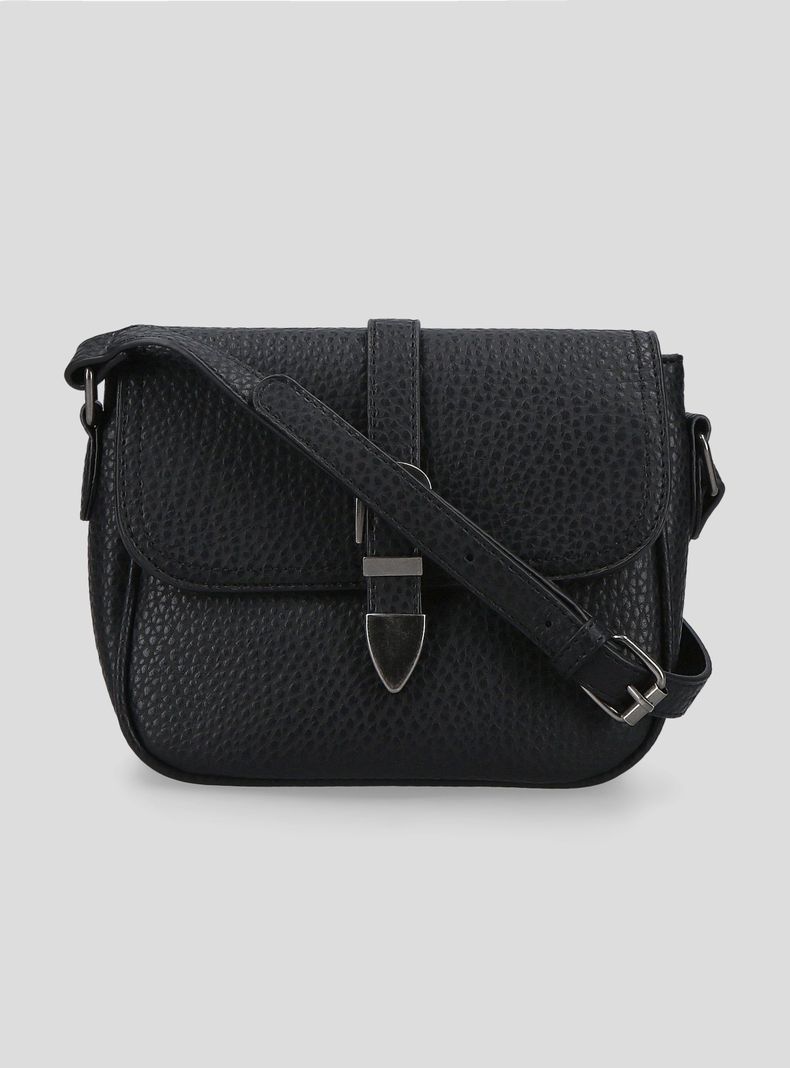 Cartera Crossbody Efecto Cuero con Hebillas-2