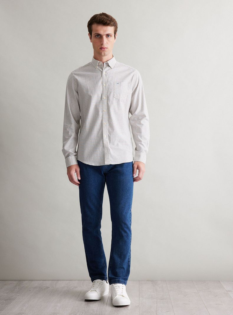 Camisa Manga Larga Check Oxford-4