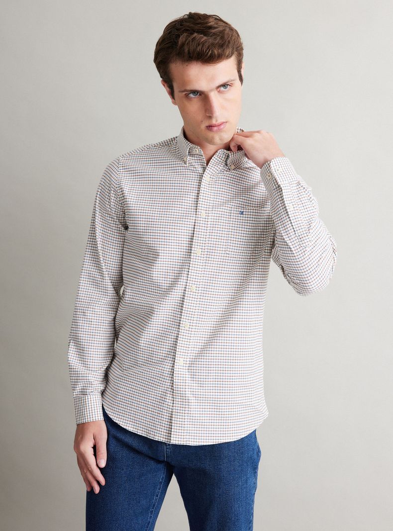 Camisa Manga Larga Check Oxford-0