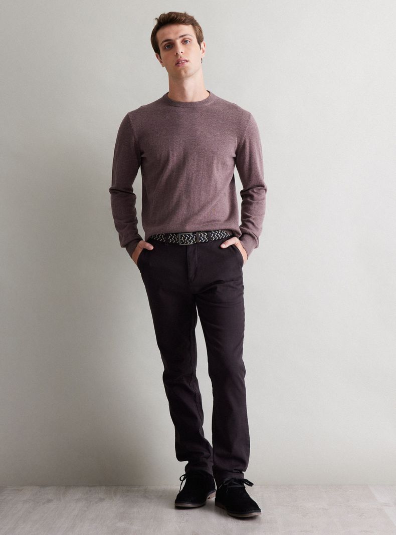 Sweater Básico Cuello Redondo Casual-4