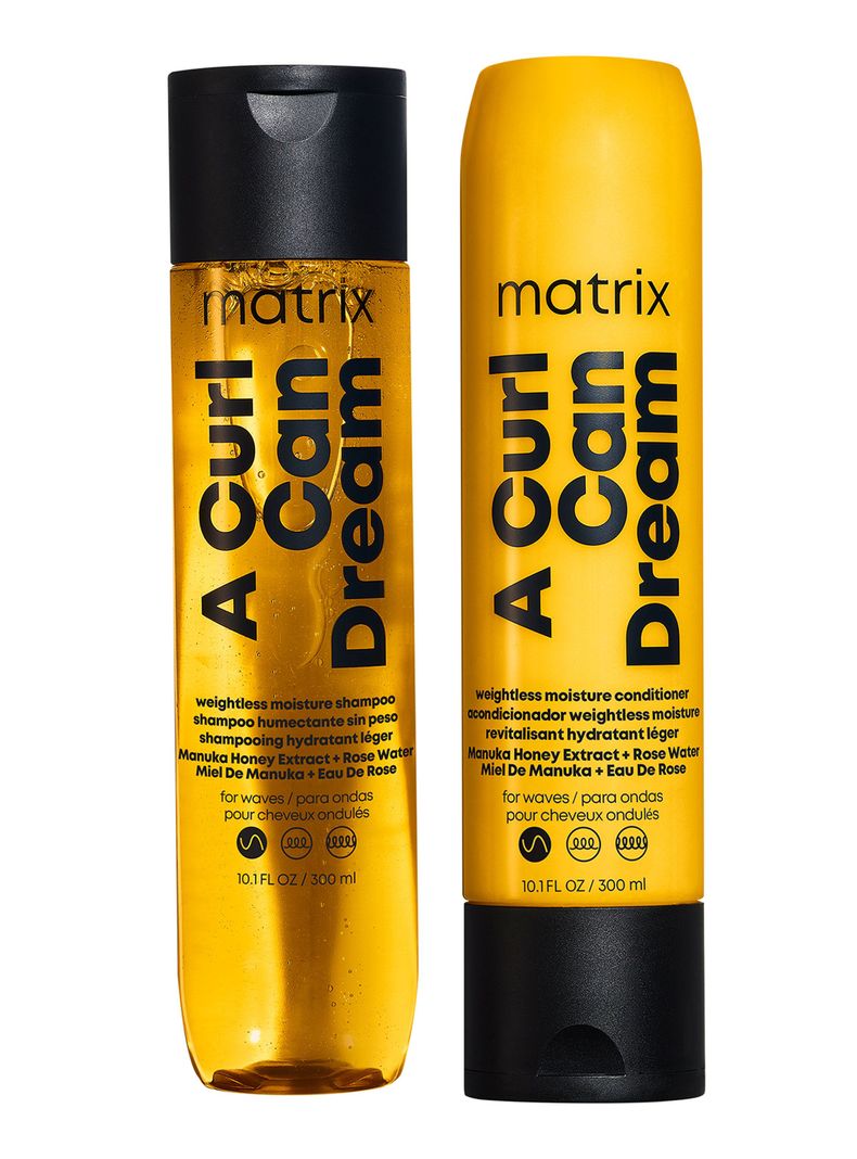 Set Shampoo 300ml + Acondicionador 300ml Hidratante Ligero Cabello Ondulado A Curl Can Dream-0