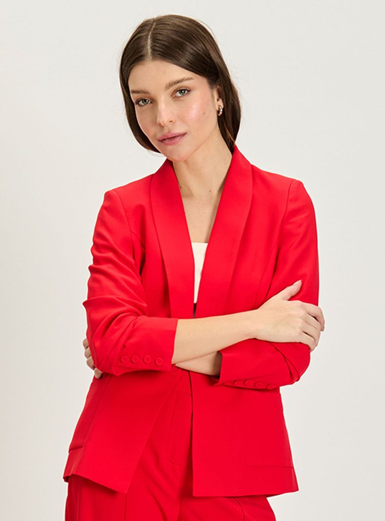 Blazer Liso con Diseño