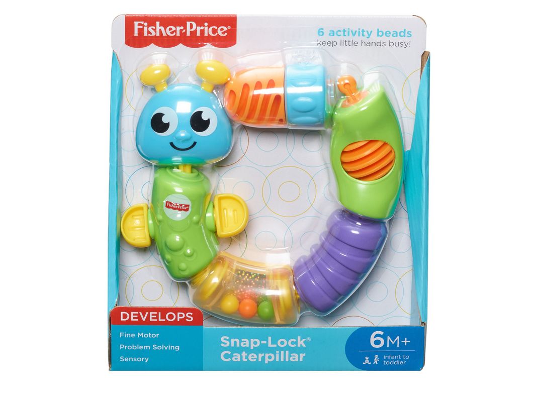 Juego de Aprendizaje Fisher Price Oruga Cadena de Colores-0