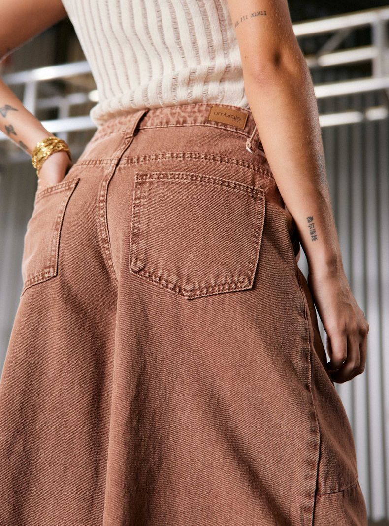 Jeans Culotte con Cortes-3