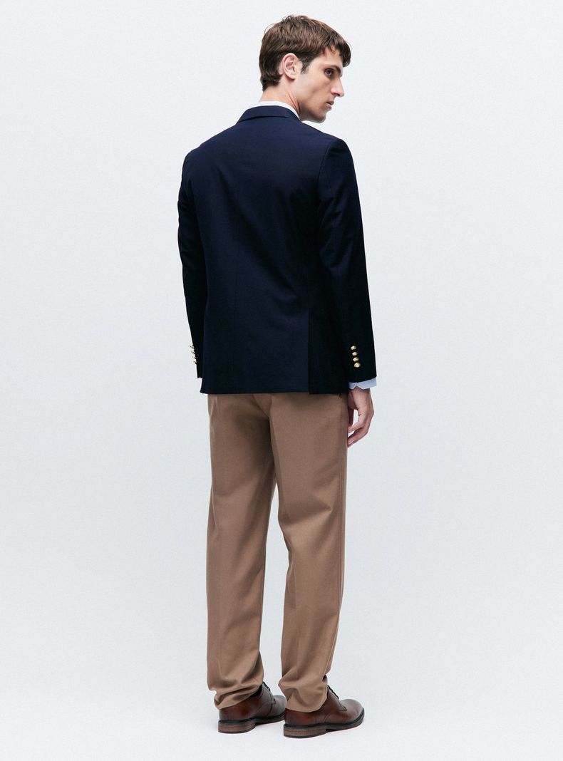 Vestón 100 % Lana Navy-5