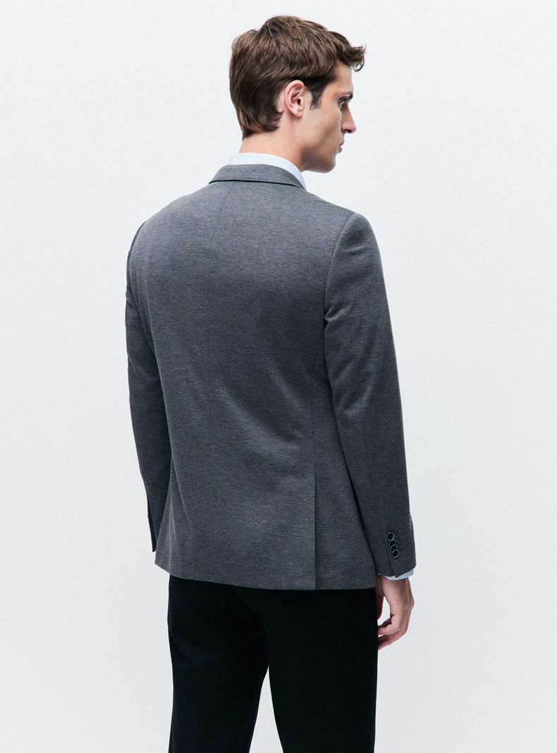 Vestón Tela Knit Texturado Slim Fit Doble Tapa-1