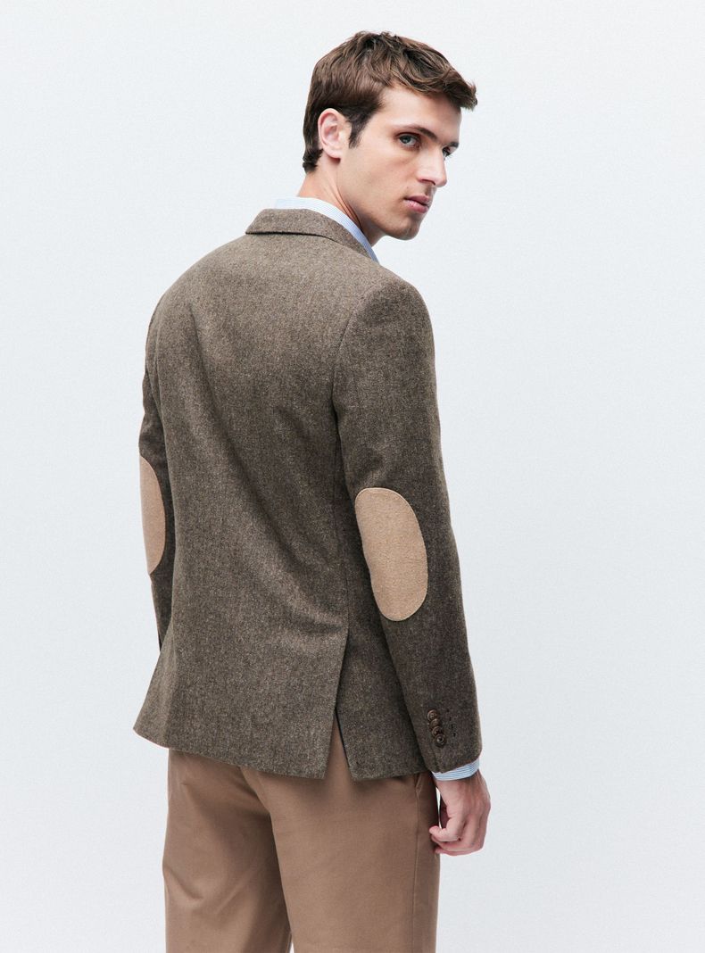 Vestón en Tweed con Coderas y Bolsillos de Parche-1