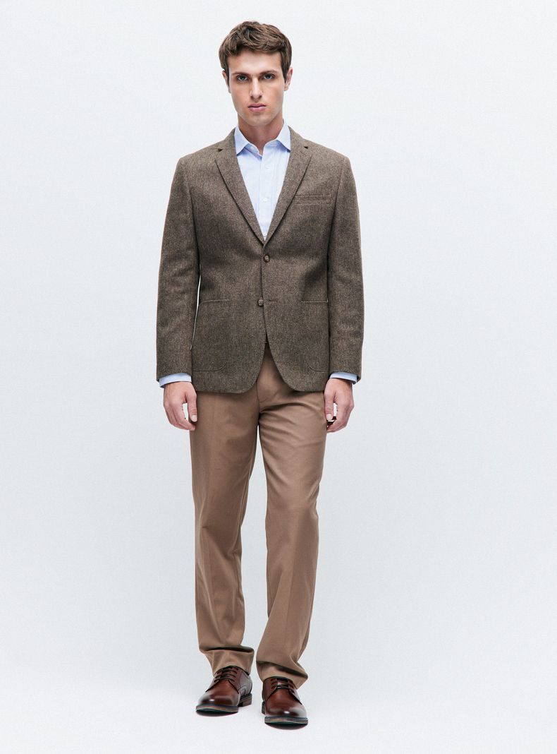 Vestón en Tweed con Coderas y Bolsillos de Parche-4