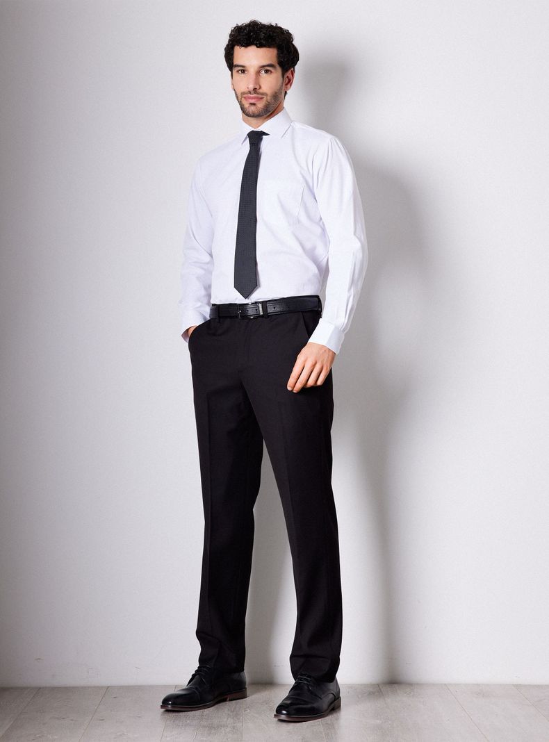 Pantalón Vestir Lana Poliéster Regular Fit-4