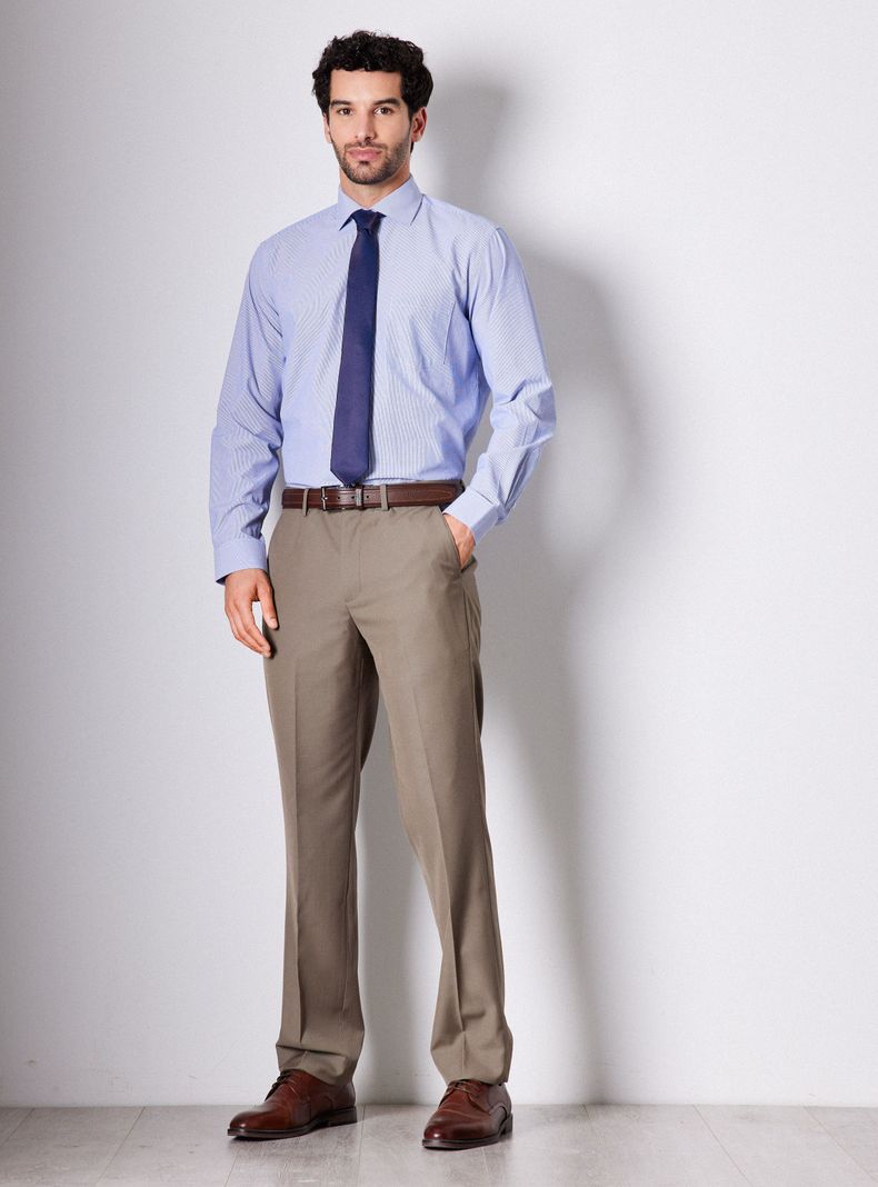 Pantalón Vestir Regular Fit Lana Poliéster-4