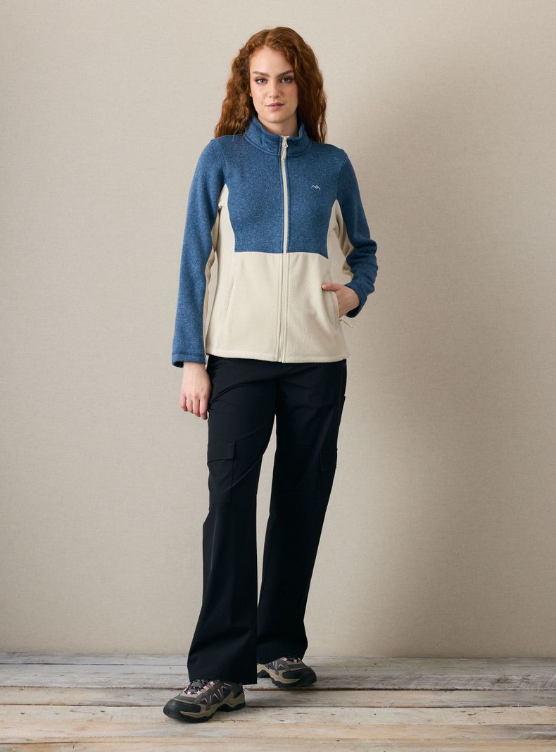 Polerón Polar Look Tejido Cuello Alto Bolsillo con Cierre-4