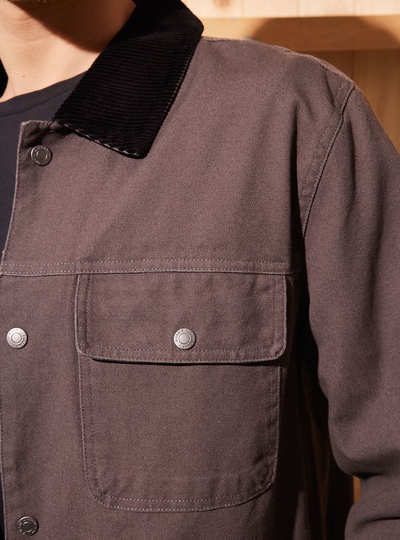Chaqueta Bolsillos y Cuello de Cotele-3