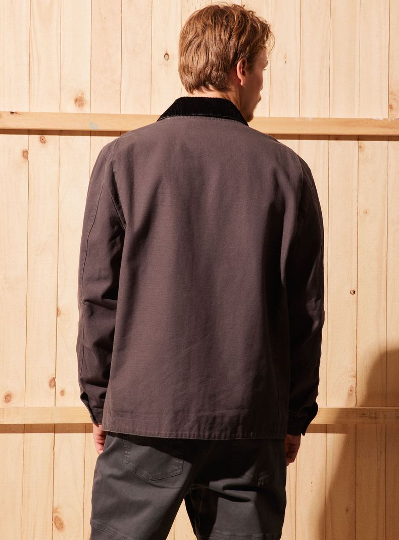 Chaqueta Bolsillos y Cuello de Cotele-1