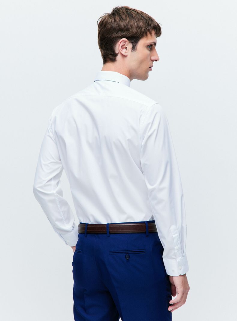 Camisa Slim Fit Blanca-1