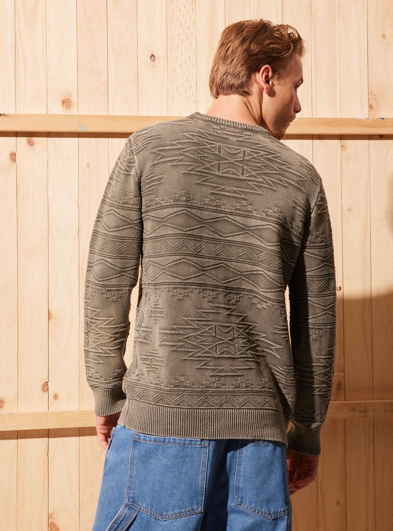 Sweater con diseño a Tono-1