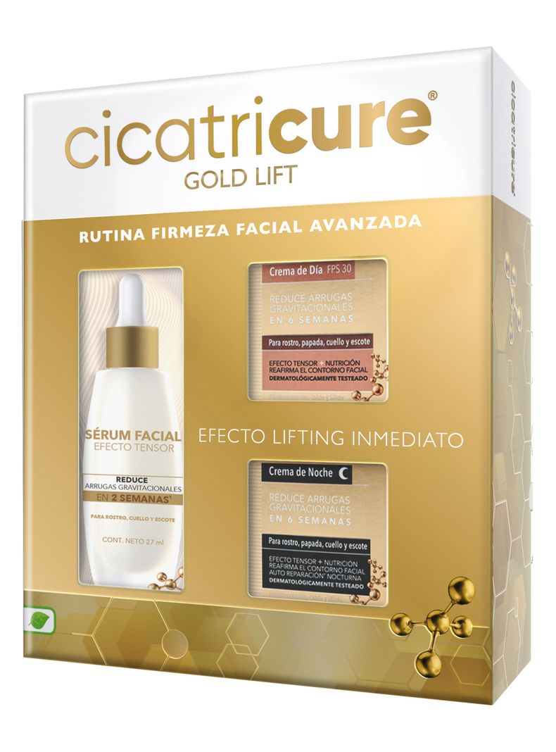 Cicatricure Pack Gold Lift Crema Dia 50 g + Crema Noche 50g + Serum 27 ml-3