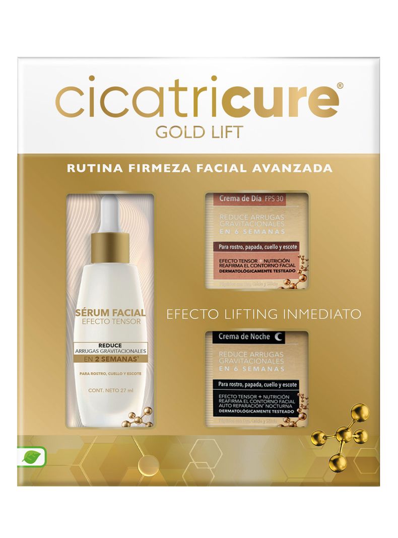 Cicatricure Pack Gold Lift Crema Dia 50 g + Crema Noche 50g + Serum 27 ml-0