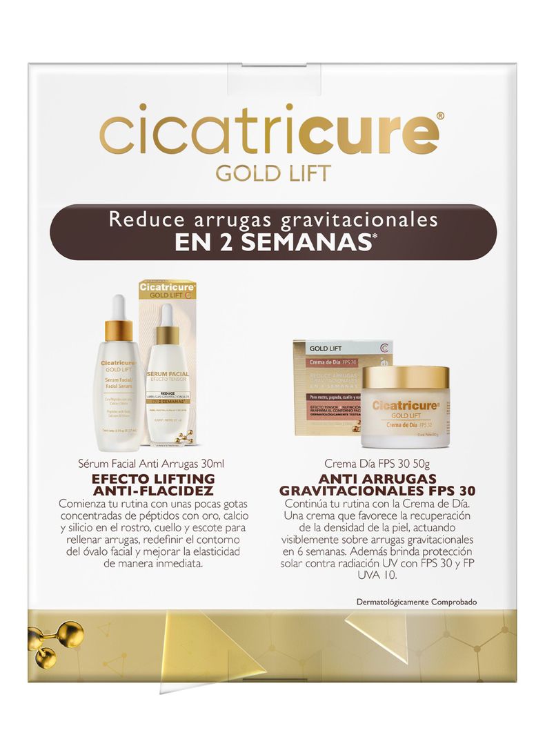 Pack Gold Lift Sérum Facial 27ml + Gold Lift  Crema Día 50g-3