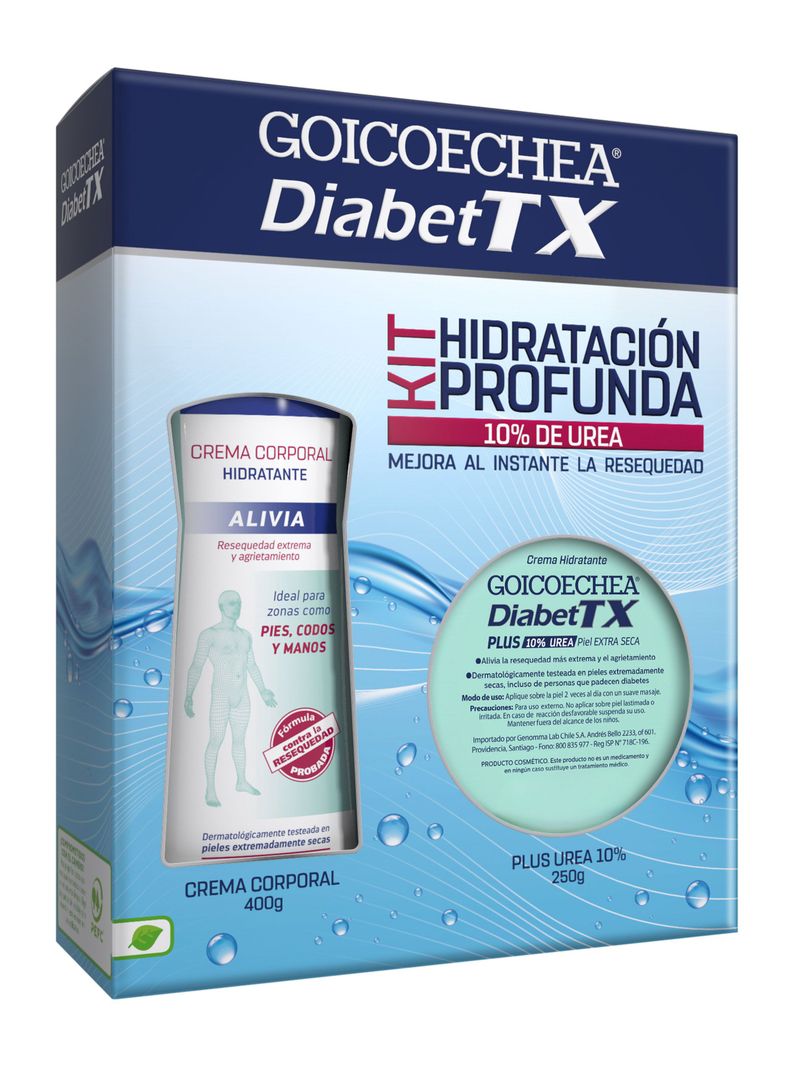 Pack Goicoechea Diabet Tx Crema Corporal Hidratante 400 ml + Crema Urea Plus 10% 250g-2